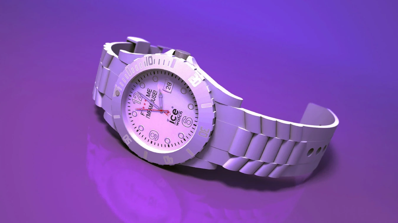 watch hand plastic time ice metal